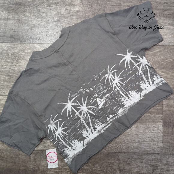 Flirtitude Crop Short Sleeve Tee Shirt Size S - Picture 5 of 5